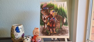 Messenger with rabbit