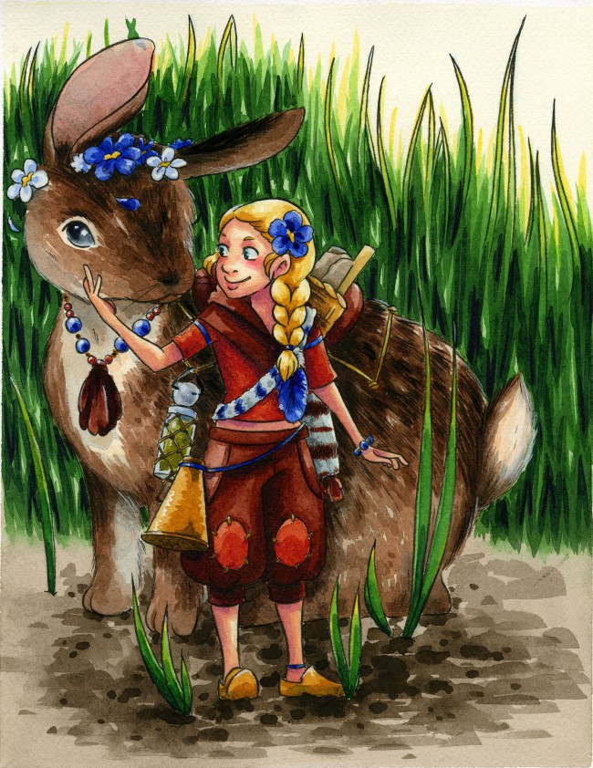 Messenger Lilliputian (traditional watercolor)